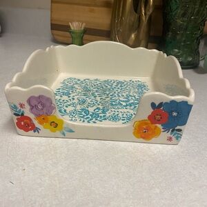 The Pioneer Woman Floral Napkin Holder - Cream, Blue, Red